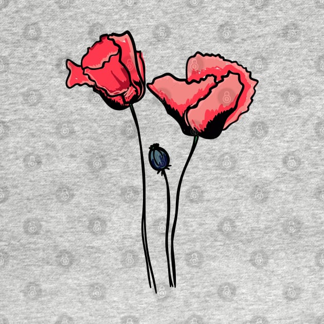 Red poppies by aleksandrakrylova